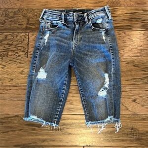 True Religion Riley Knee Shorts Size 25W